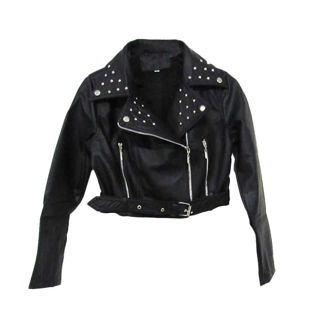 Chaqueta en cuero taches para mujer