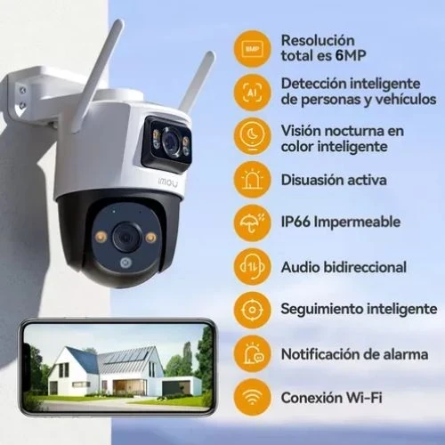 Cámara De Seguridad 6mp  Doble Lente Video A Color 24/7 Imou Sense Alta Definición 2