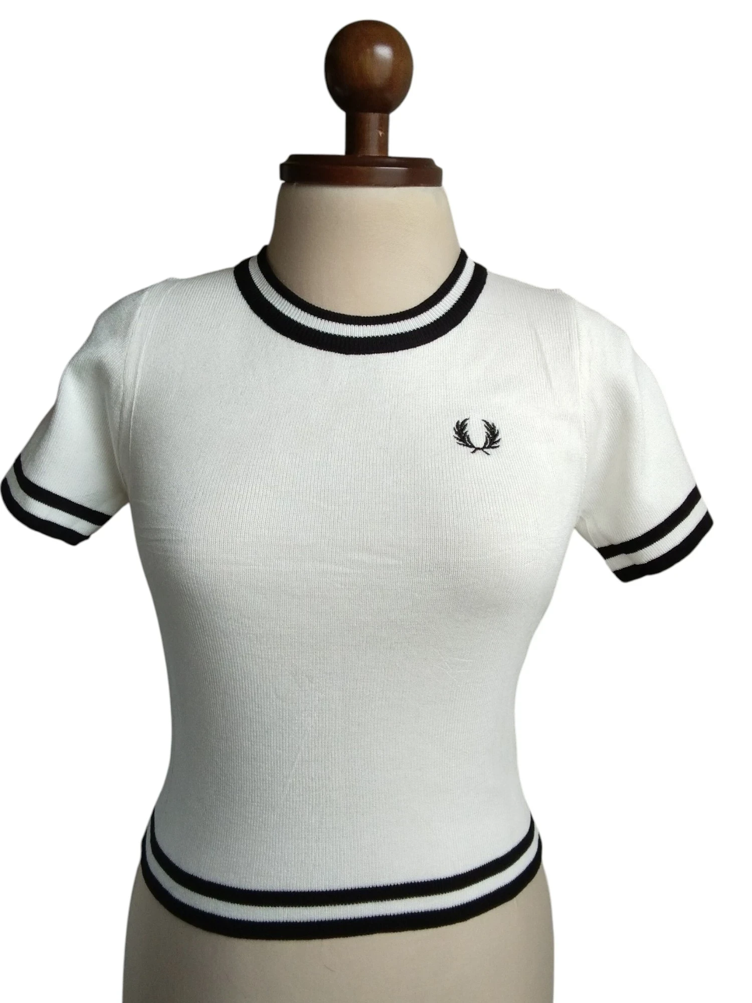 Blusa tejido retro blanca 