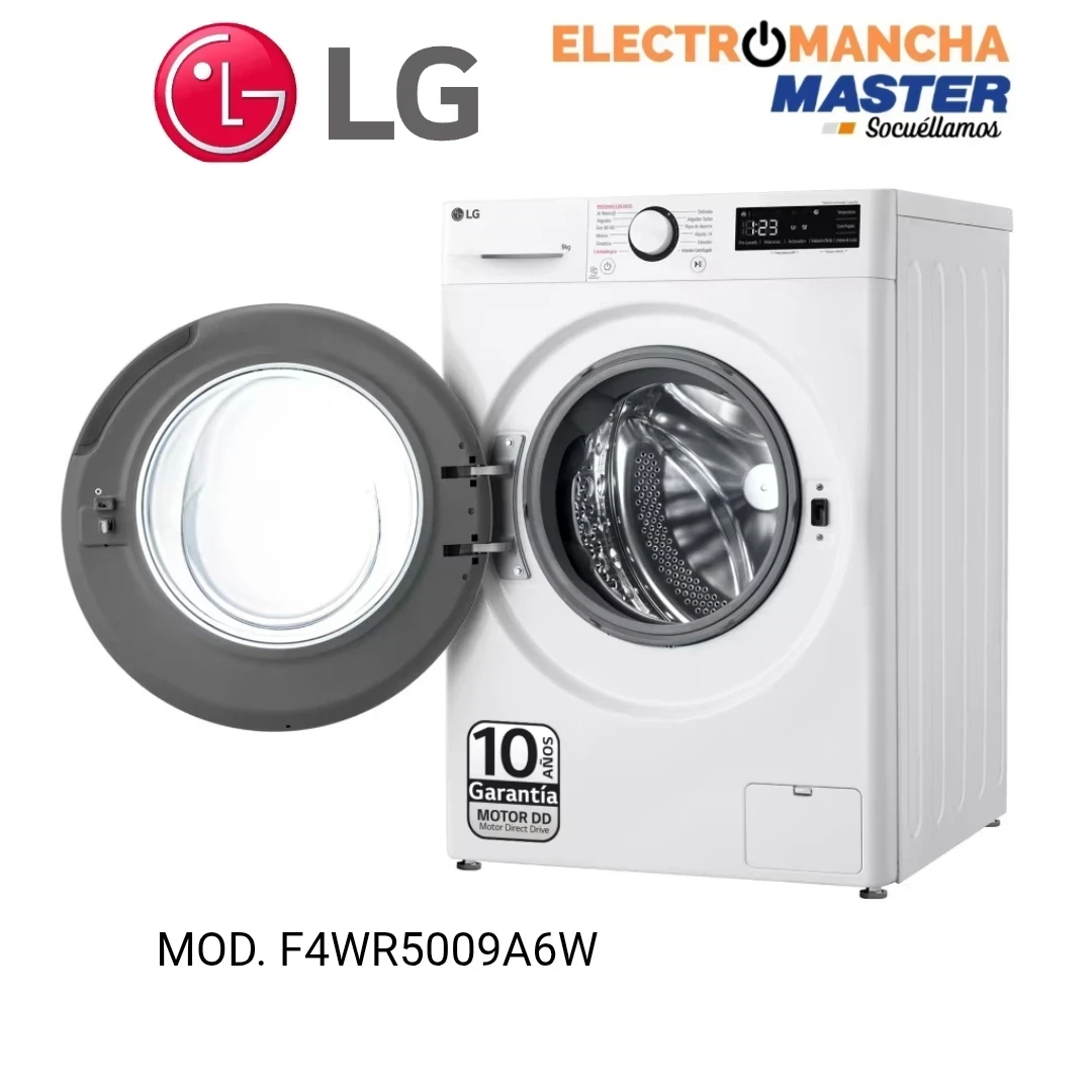LAVADORA LG F4WR5009A6W 9 KILOS 1400 RPM A 4