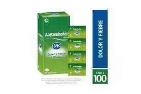ACETAMINOFEN 500 MG CJA X 100 TAB MK