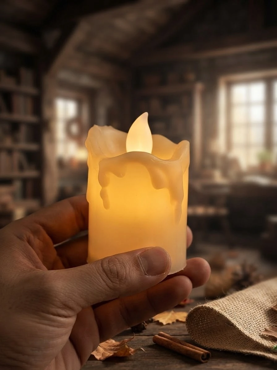 caja con 24 velas con efecto derretido