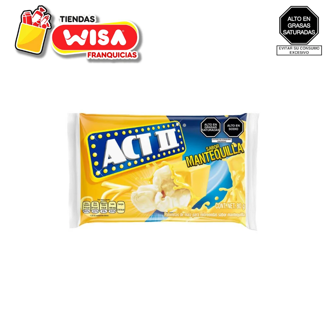 Pop Corn ACT II Mantequilla 80 G
