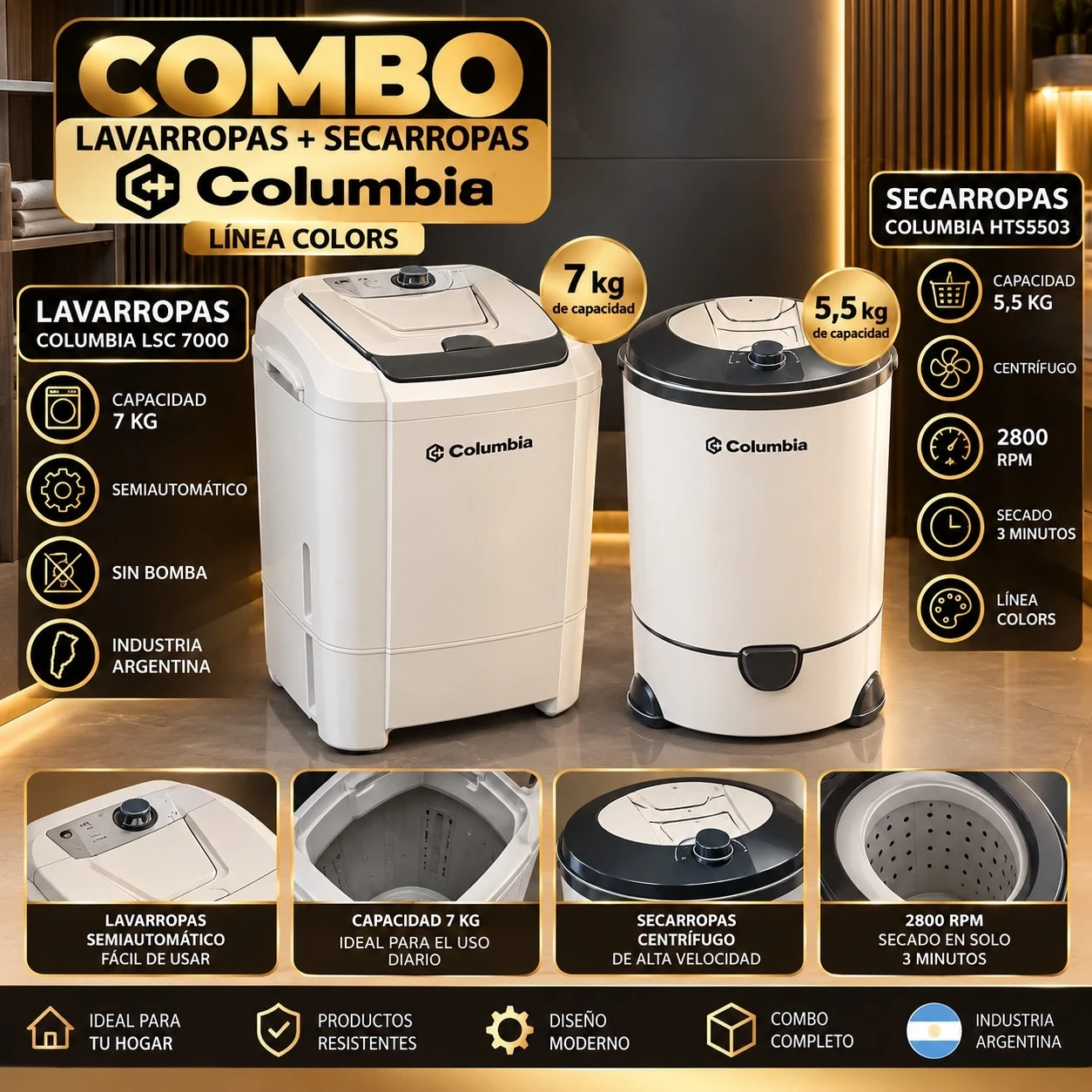 COMBO COLUMBIA *CONSULTAR DISPONIBILIDAD CON EL VENDEDOR*