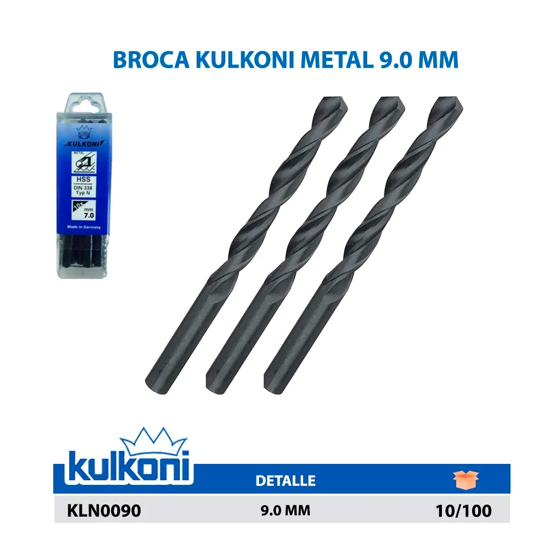 BROCA KULKONI METAL 9.0 MM