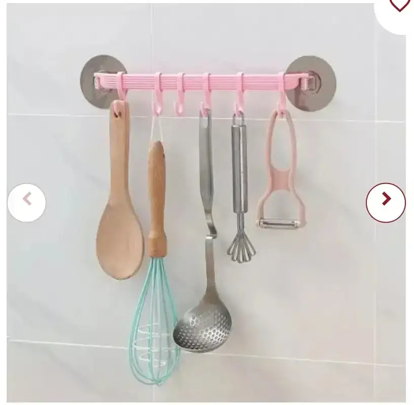 Toallero Con Ganchos Autoadhesivo Colgante  Con Sopapas para Pared 4