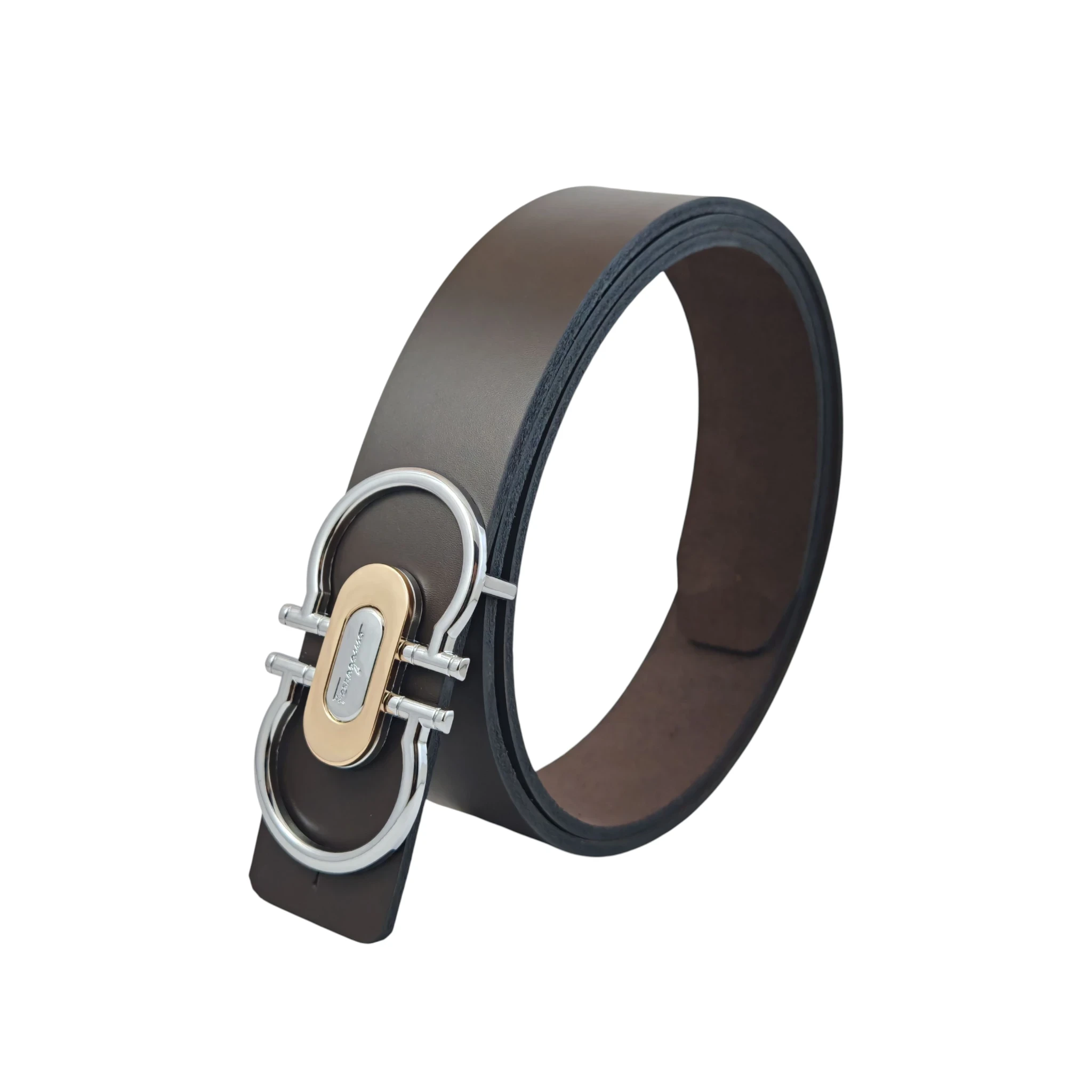 FERRAGAMO CUERO CAFE OSCURO