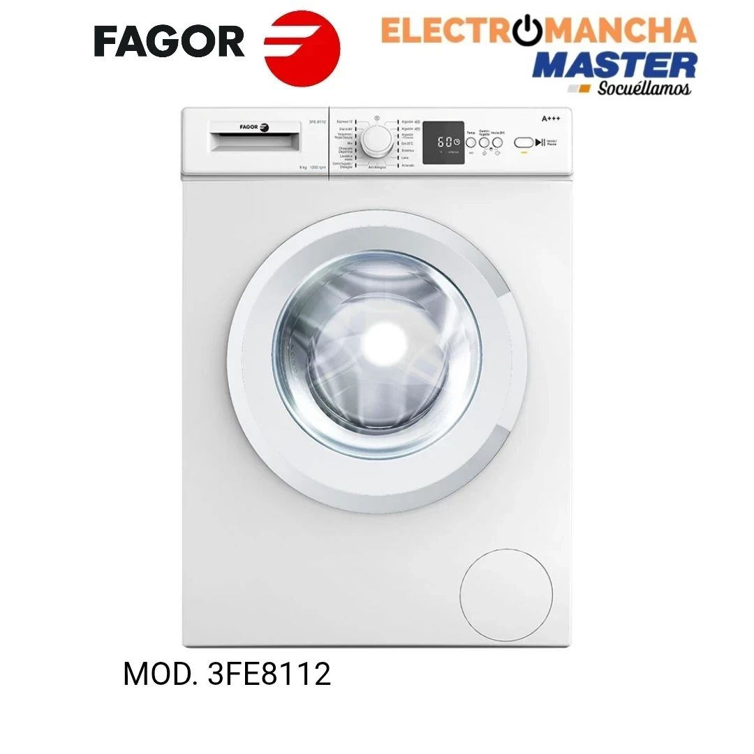 LAVADORA FAGOR 3FE8112 DE 8 KG. 1200RPM D