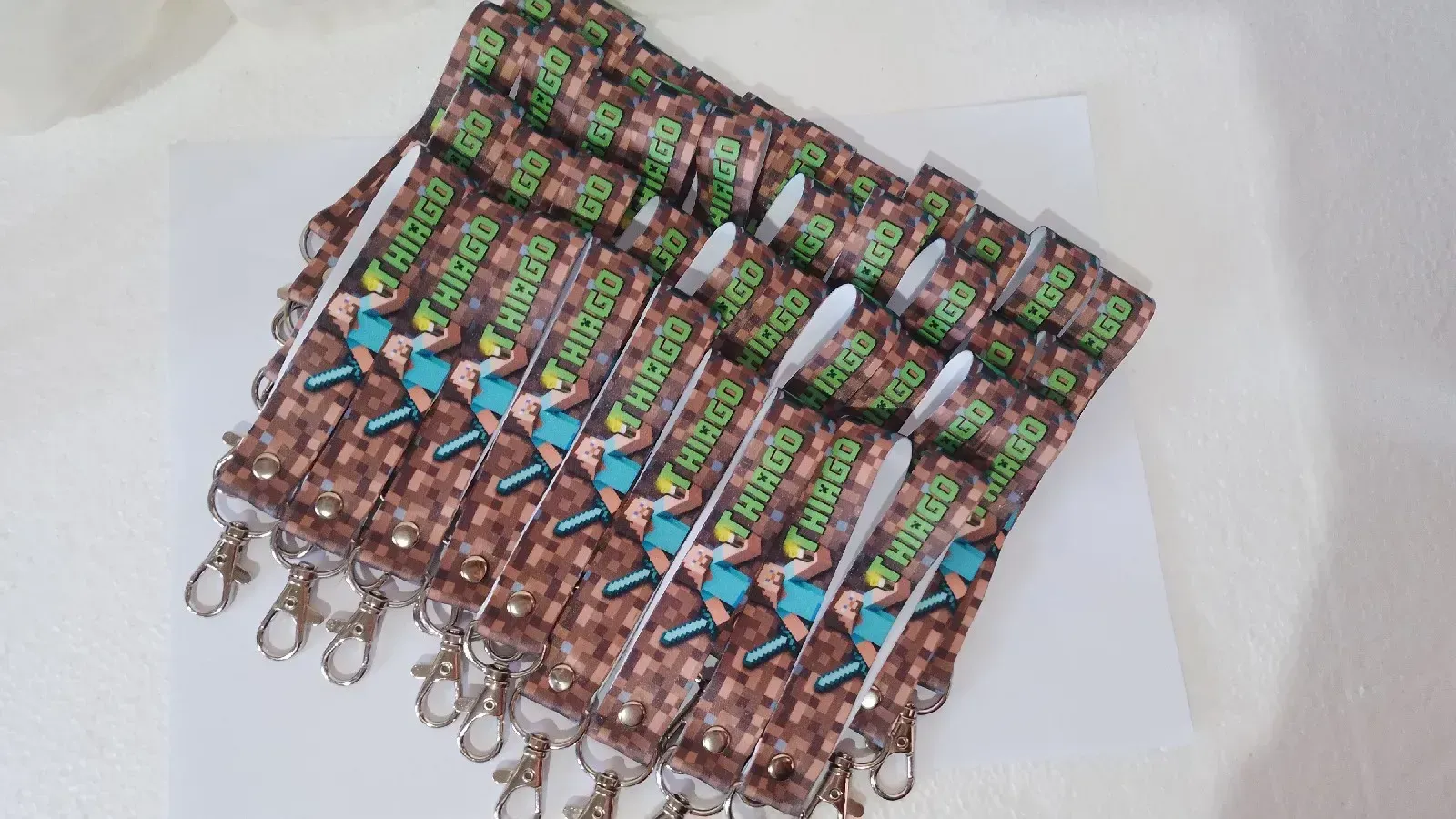 Llavero cinta 15 cm con mosquetón pack por 10 unidades  2