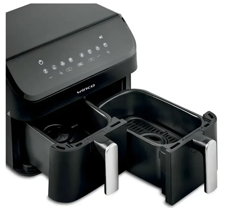 FREIDORA DE AIRE DOBLE WINCO NEGRO 2