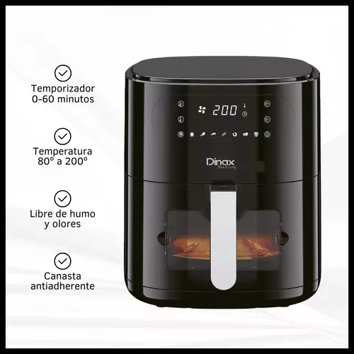 FREIDORA DE AIRE DINAX 7,5LTS 1600W 5
