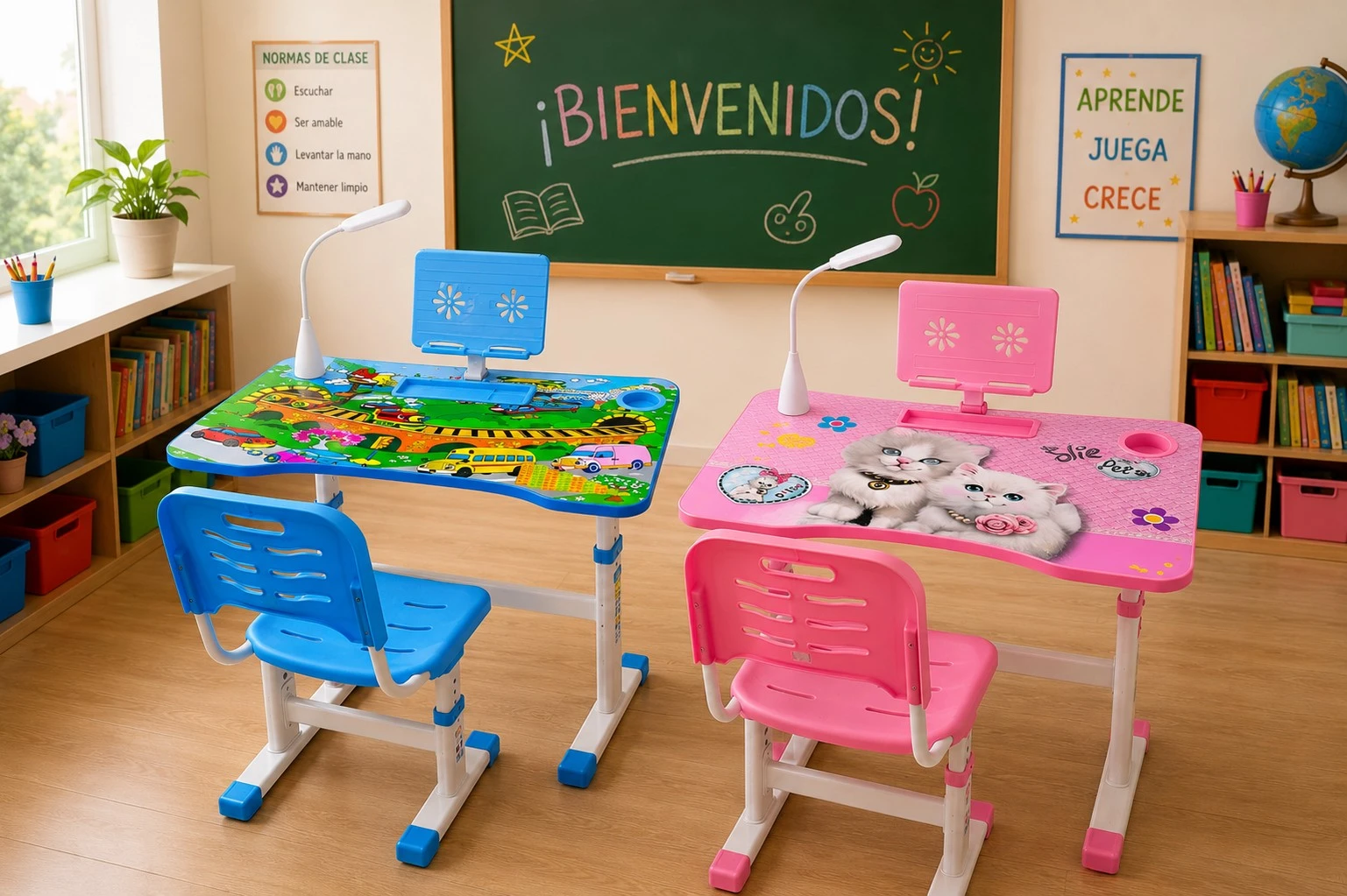 Escritorio Infantil Ajustable con Silla