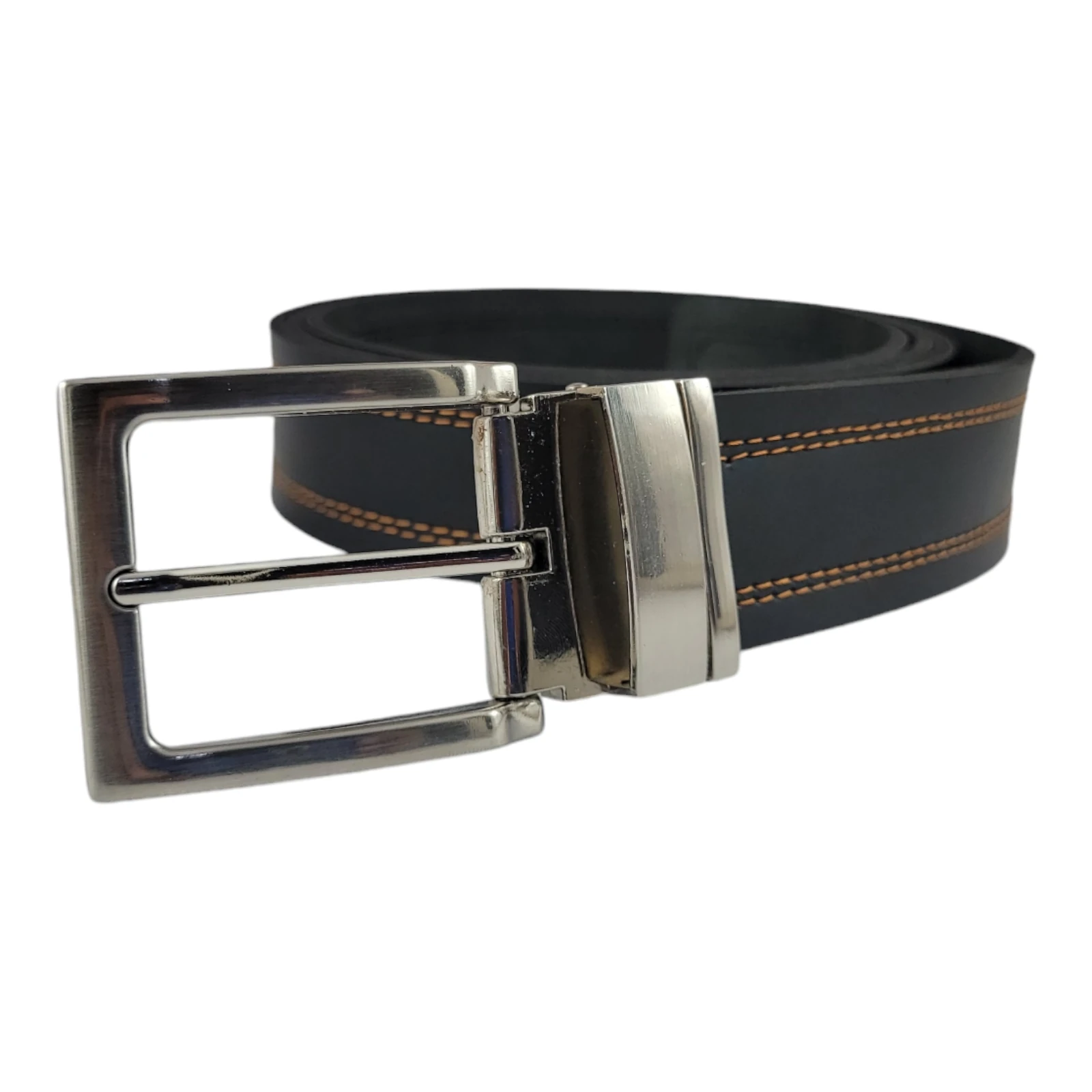 Faja vaqueta hebilla formal costura dorada