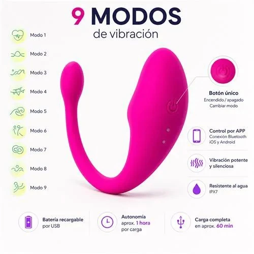 Vibrador Punto G Zenith con Control por App y 9 Modos 3