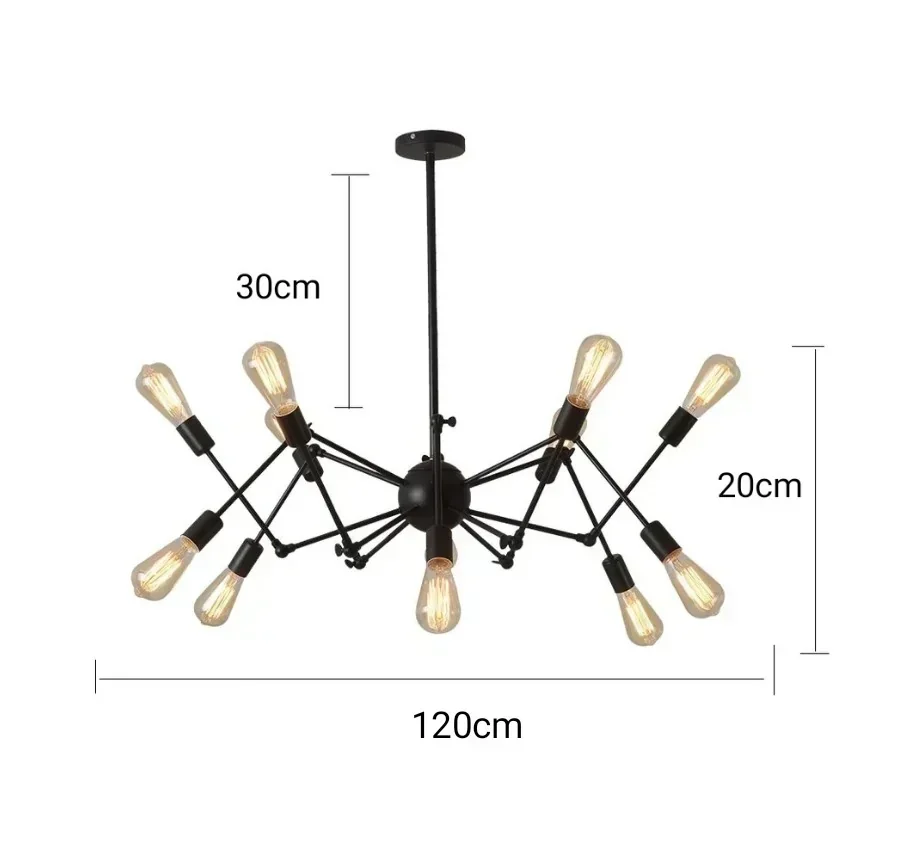 LAMPARA COLGANTE SPIDER 12L E27 5