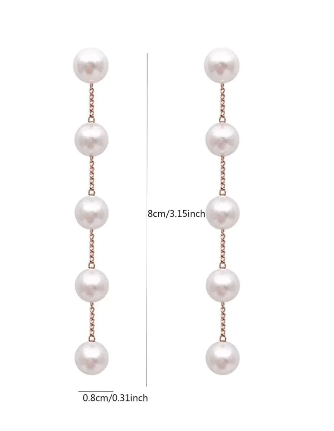 Aretes de perlas de imitación  3