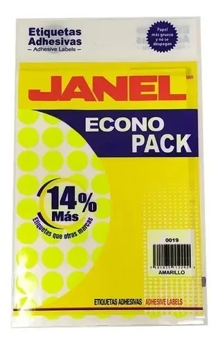 etiquetas amarillo #9 janel
