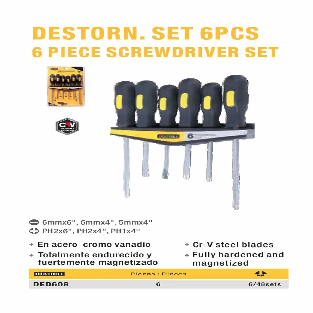 SET DESTORN MAGNETIZADO UYUST 6 PZ (+/-)