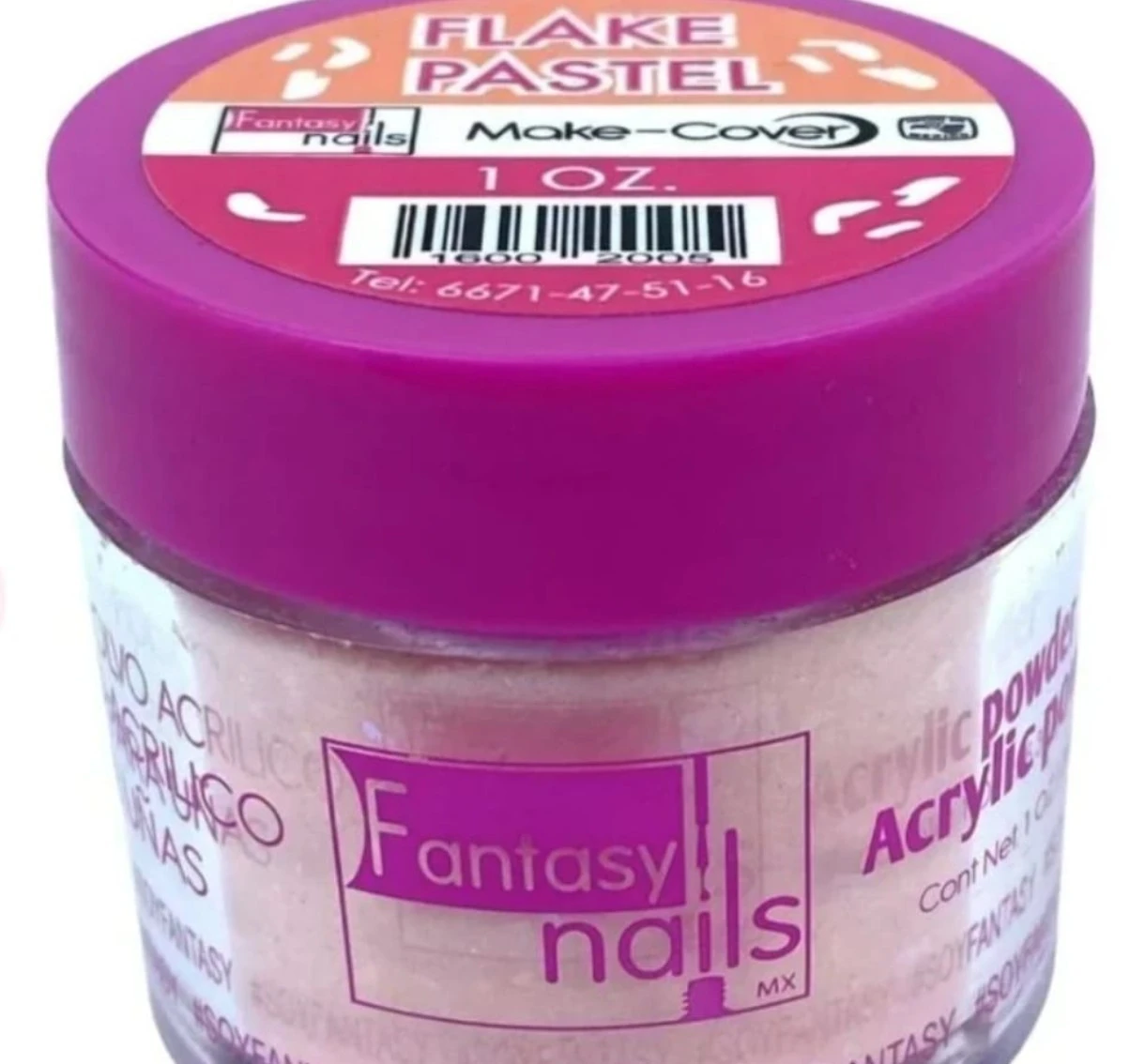 acrílico 1 oz flake pastel  fantasy 