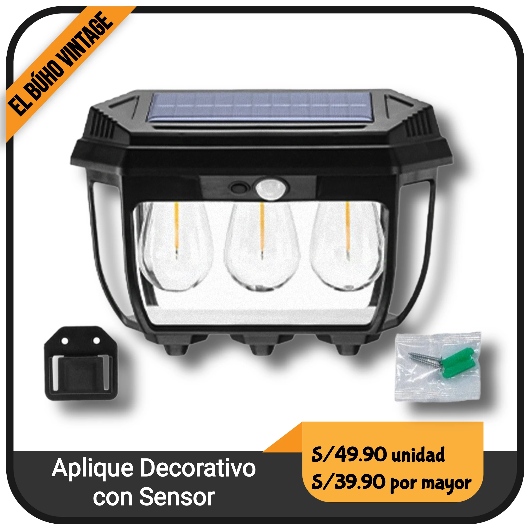 Aplique LED Decorativo Solar ☀️ 6