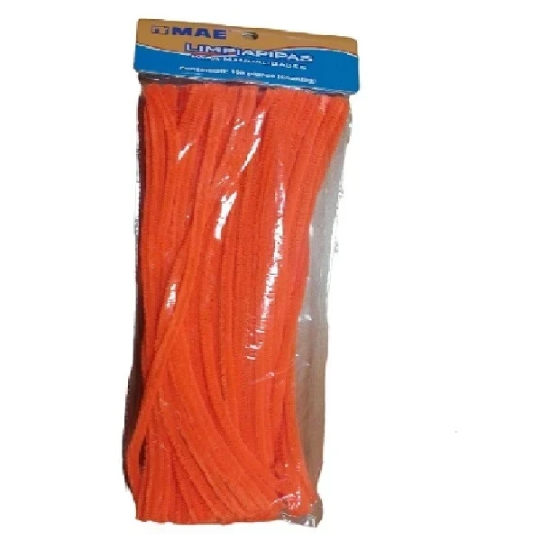 un limpia pipas naranja terciopelo 