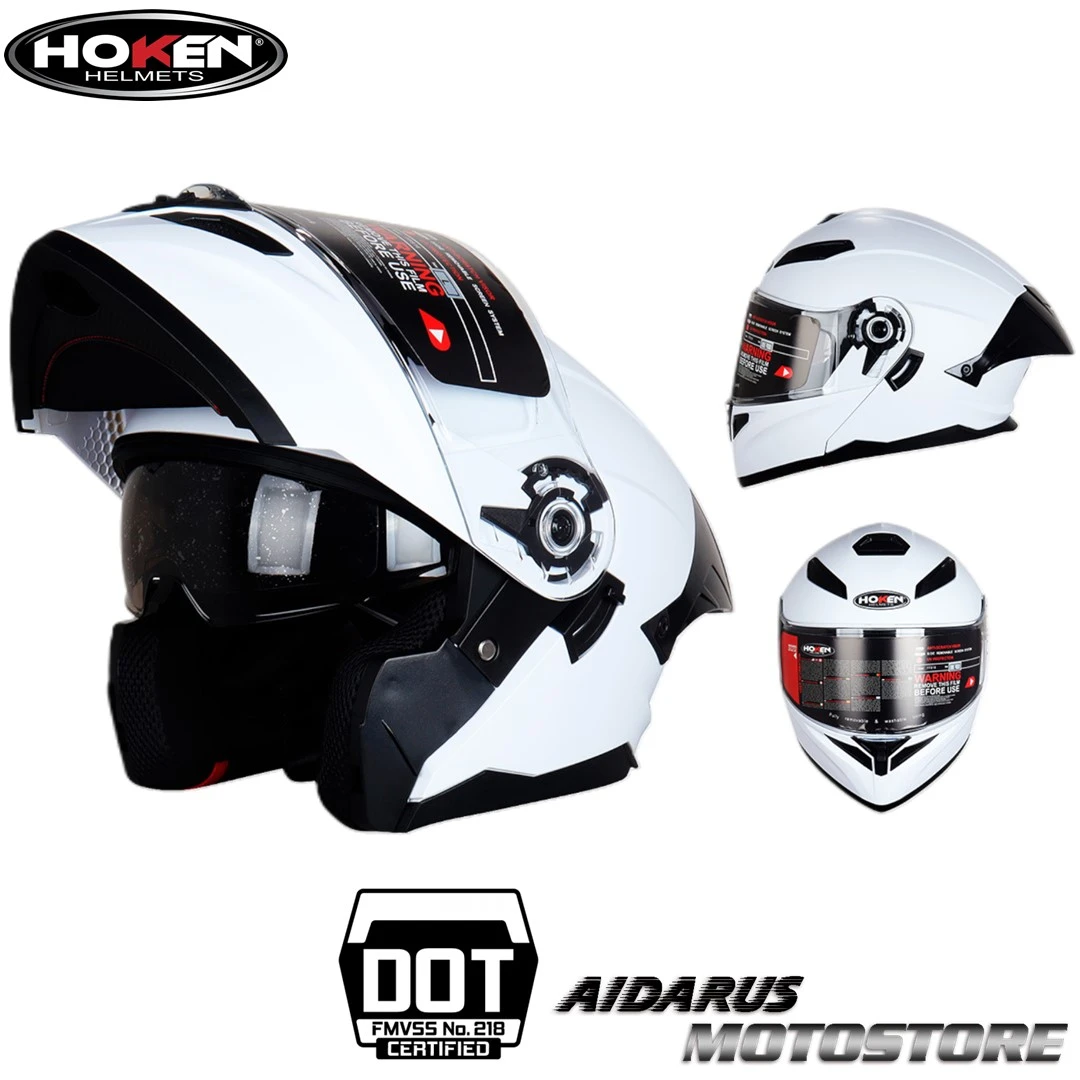 CASCO HOKEN FF916 ARTICULADO BLANCO