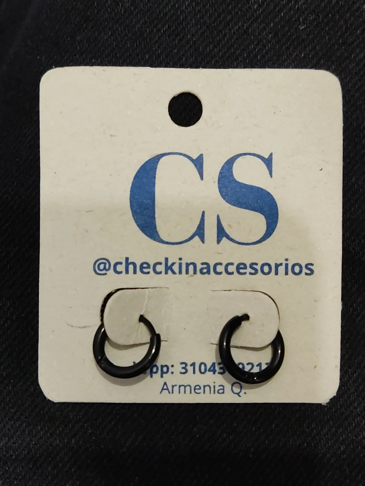 CANDONGA ACERO MINI NEGRAS GALVANIZADAS 1.2CM