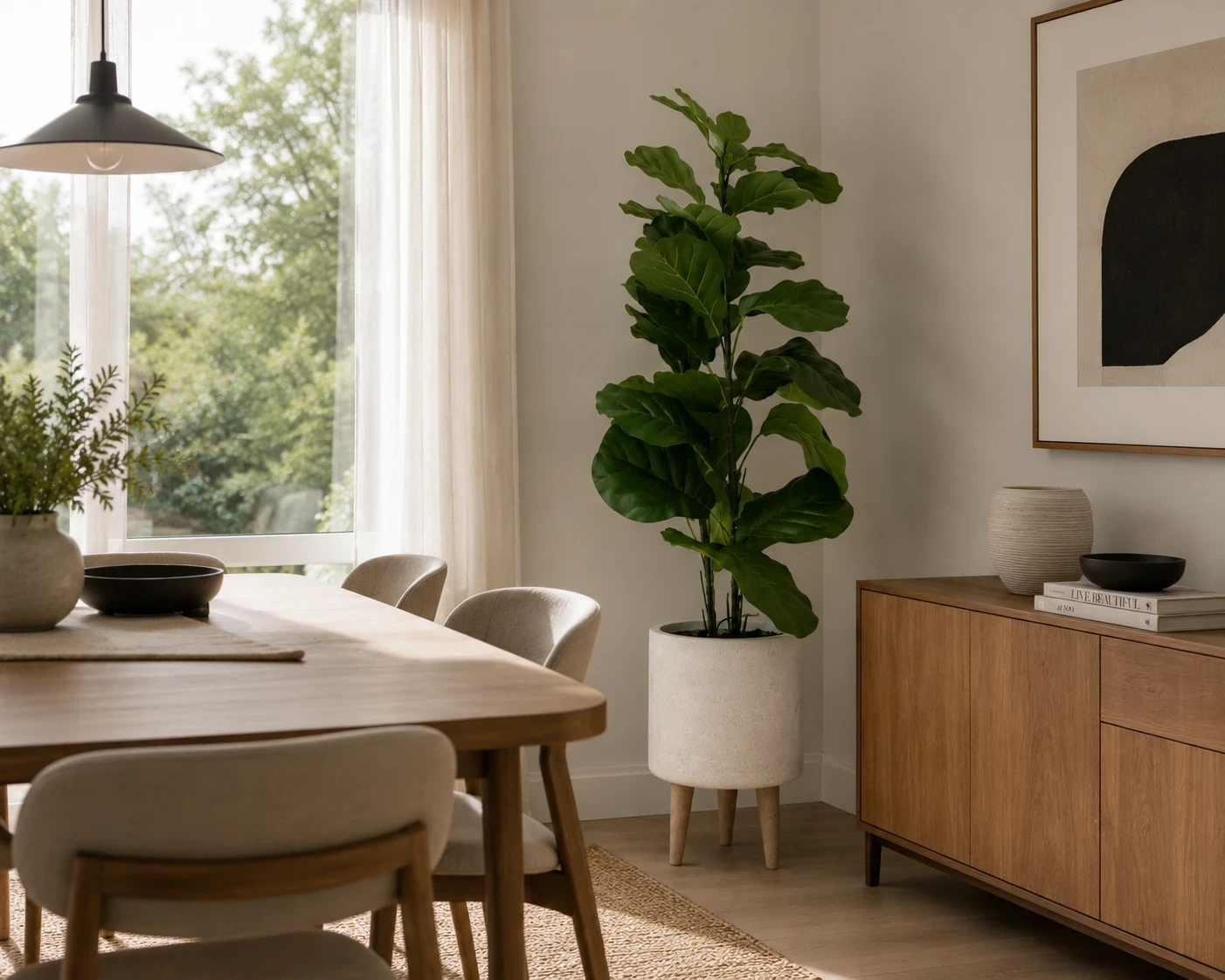 Planta Pandurata 110cm Artificial con Maceta decorativa 5