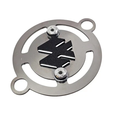 NS 200 / P. Tapa filtro de aceite acero cromado logo 3d negro ML