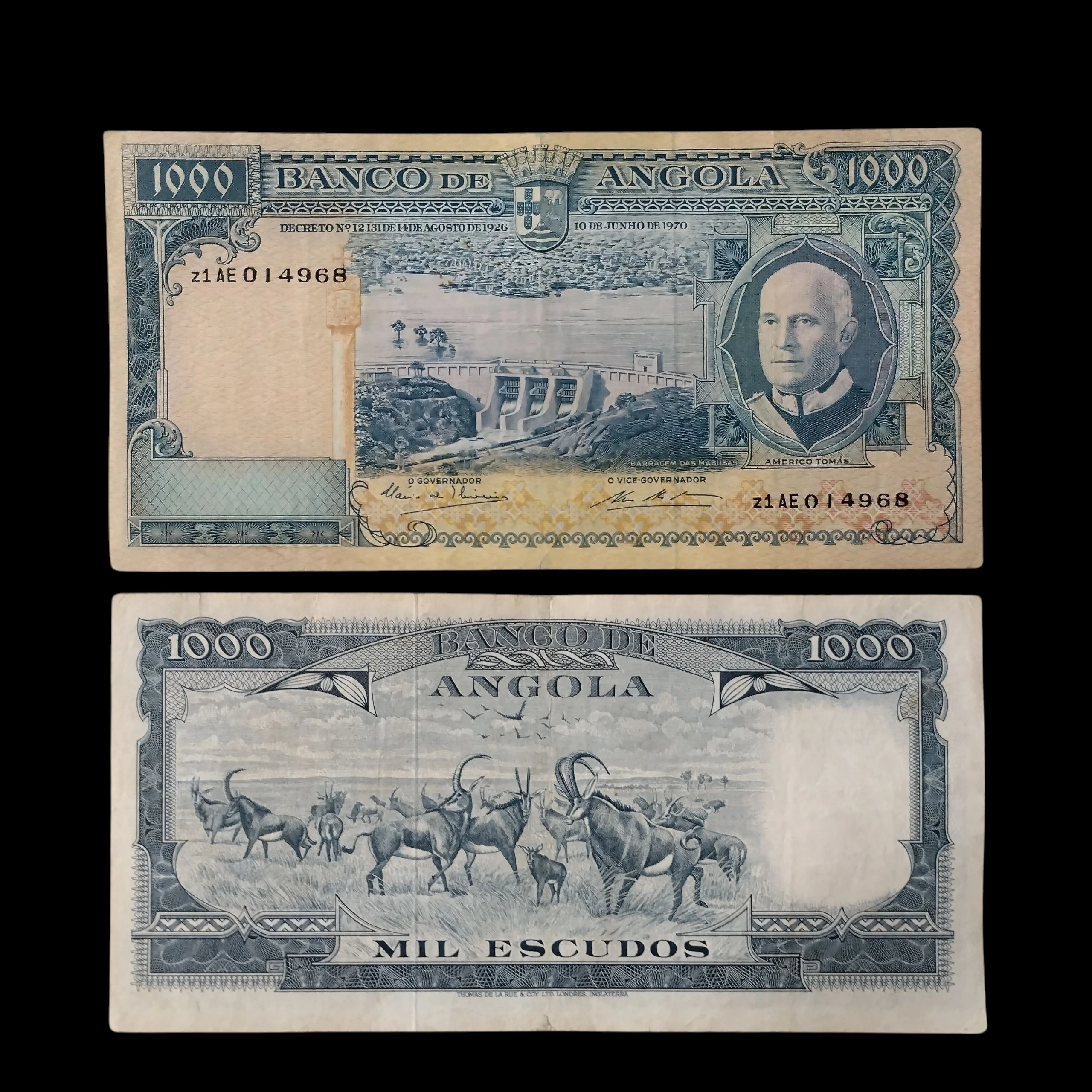 • Angola 1000 escudos circulado 