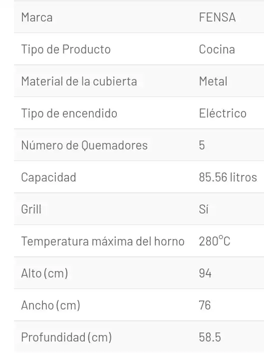 COCINA FENSA 5 PLATOS EXPERIENCE 4