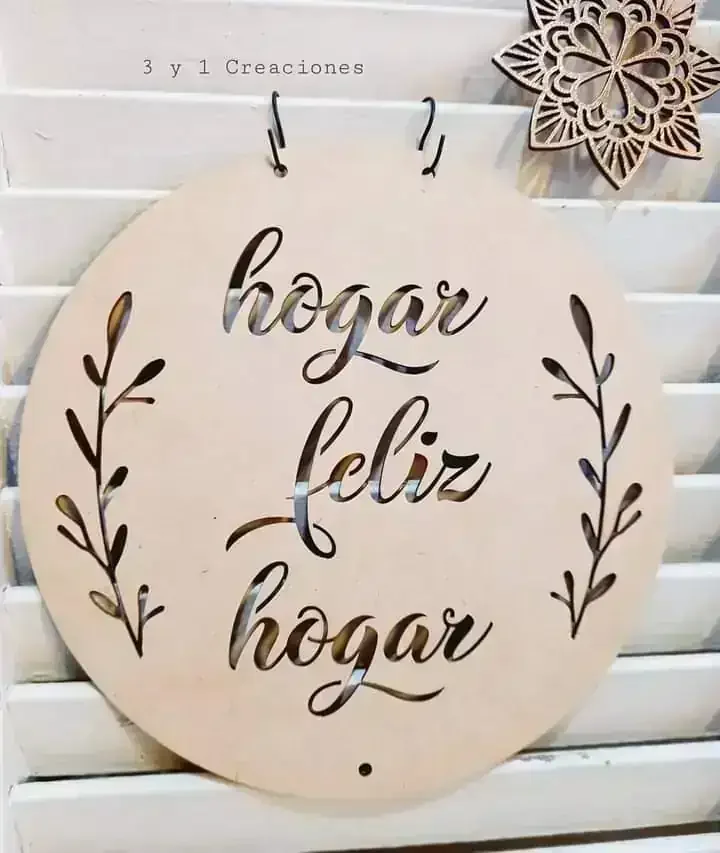 CARTEL HOGAR FELIZ HOGAR