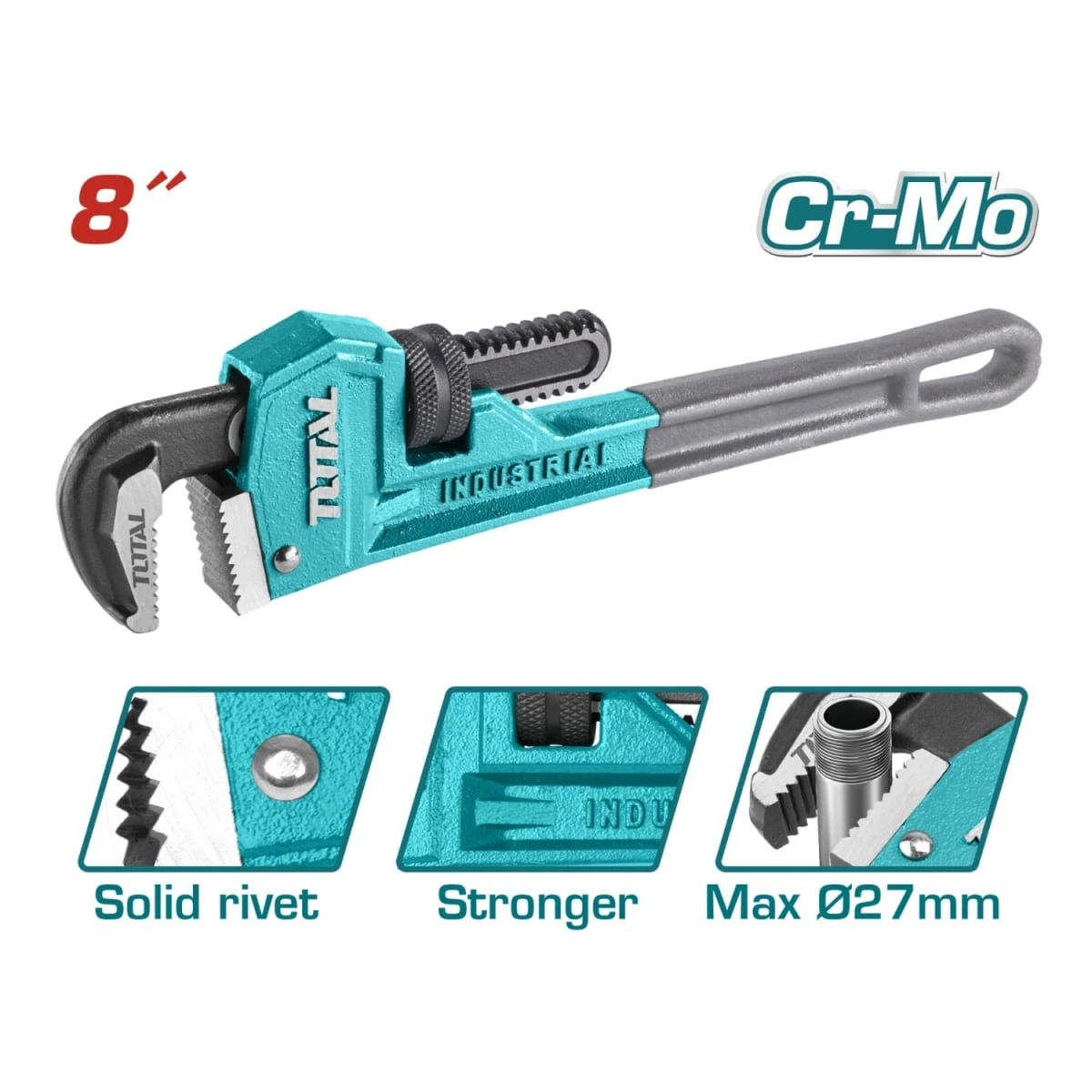 THT170806 Llave stillson 200mm 8'' total