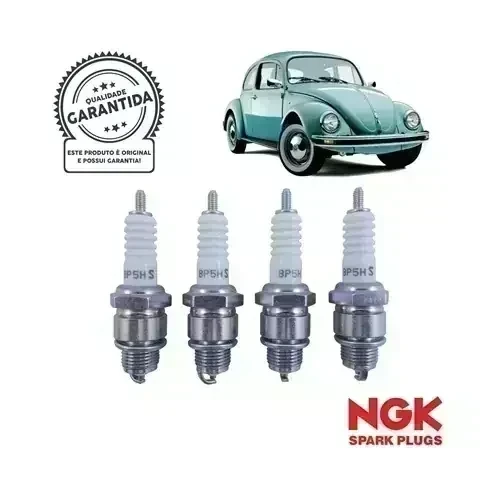 bujia NGK Fusca Brasilia Kombi Rosca corta BP4HS 2