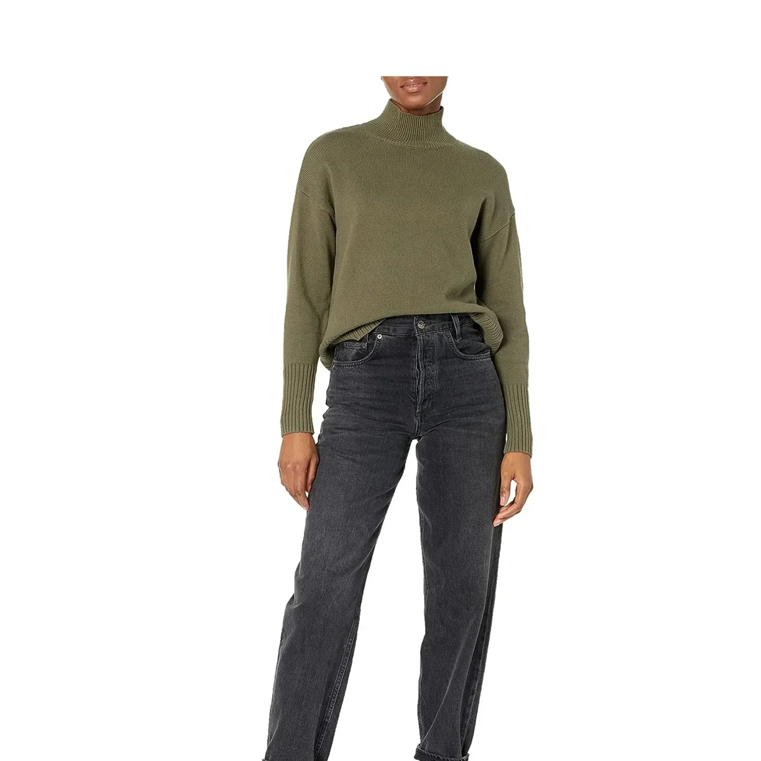 GAP Suéter de cuello alto de algodón