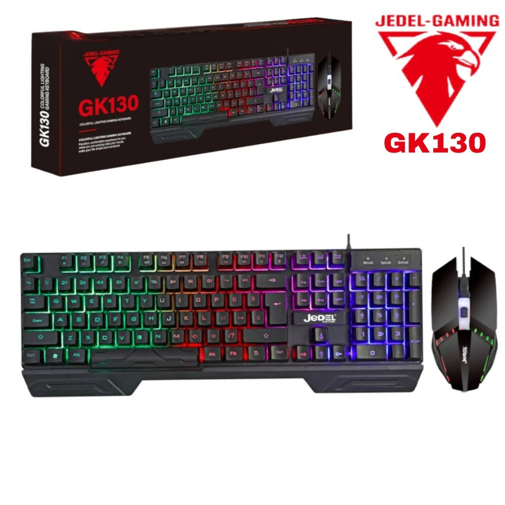 Combo Teclado y Mouse Gamer Gk130 Rgb