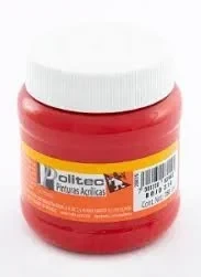 Politec pintura rojo  frasco de 250 ml