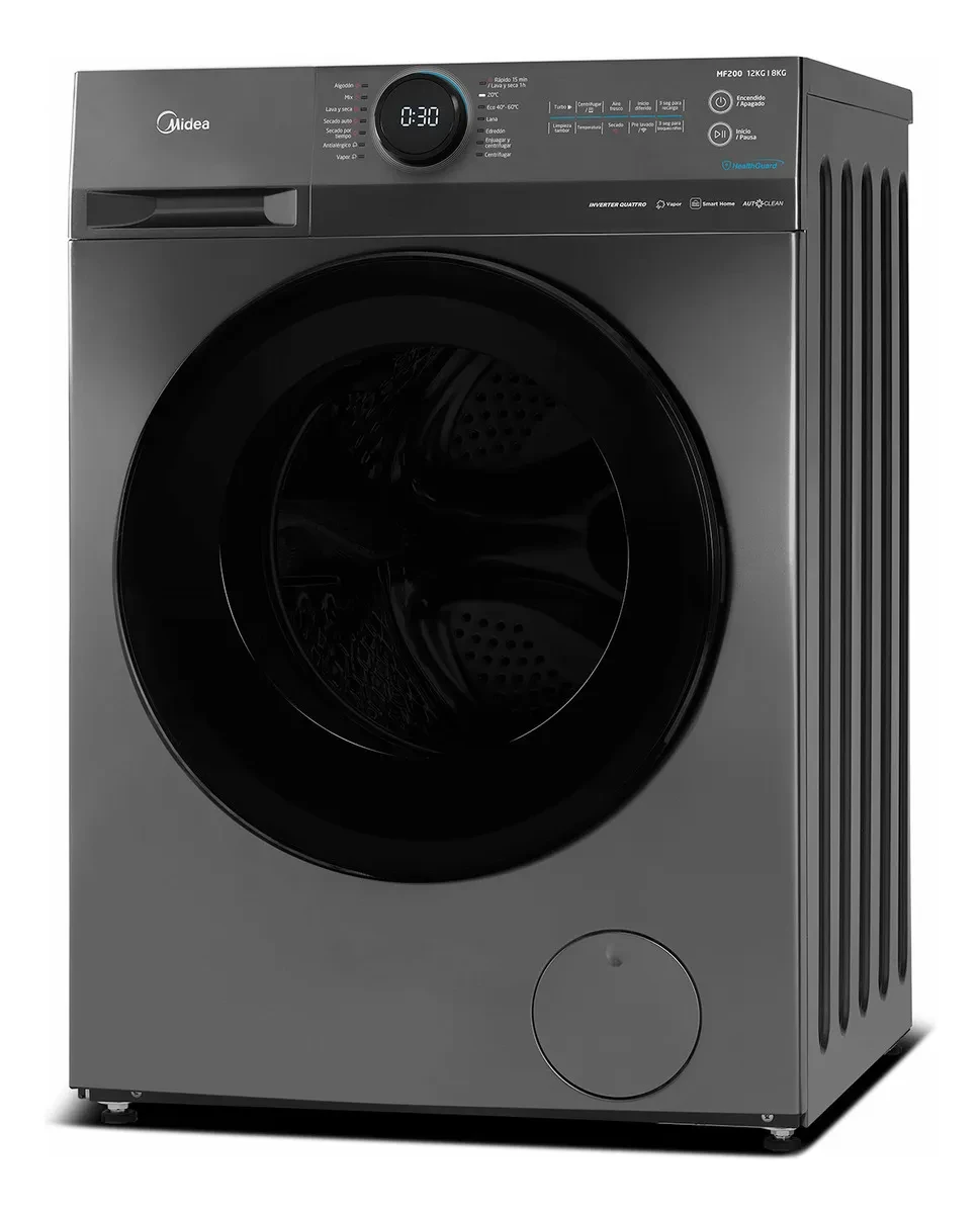 Lavasecarropas Midea Inverter Smart 12 Kg Mf200d120b/t-a1 Color Gris oscuro 2
