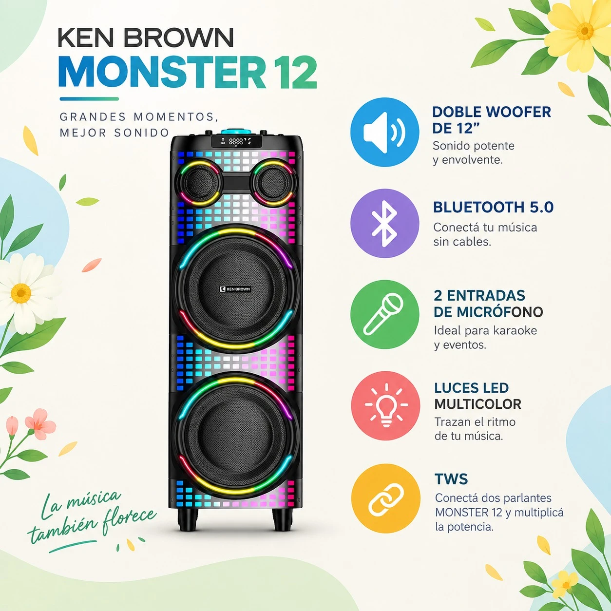 PARLANTE TORRE MONSTER 12 KEN BROWN