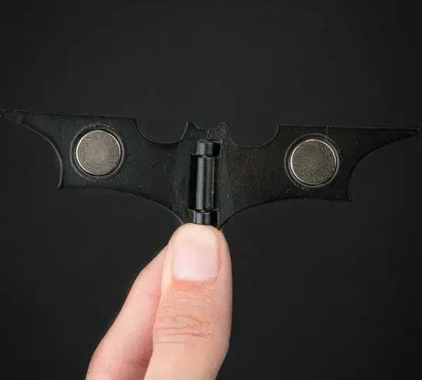 Clip magnético de acero inoxidable batwing sujeta billetes y tarjetas Negro 3