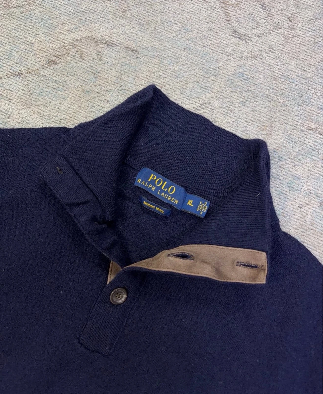 Polo Ralph Lauren Suéter 100% Lana Merino Azul Marino 4