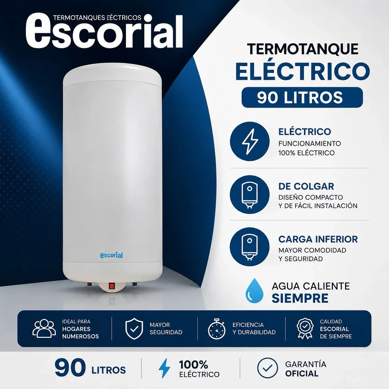 TERMO ELEC ESCORIAL 90L 