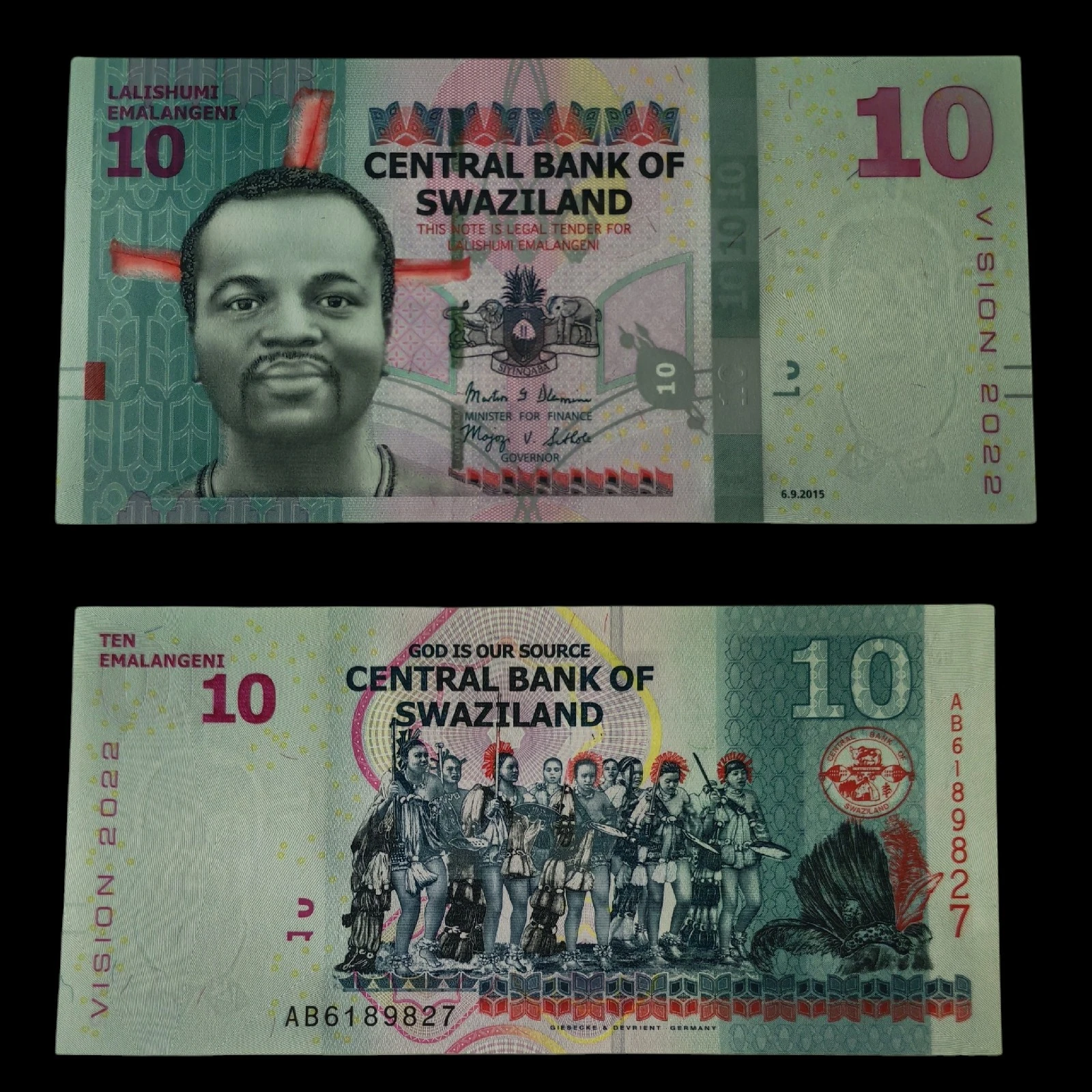 ° Suazilandia 10 Emalangeni UNC