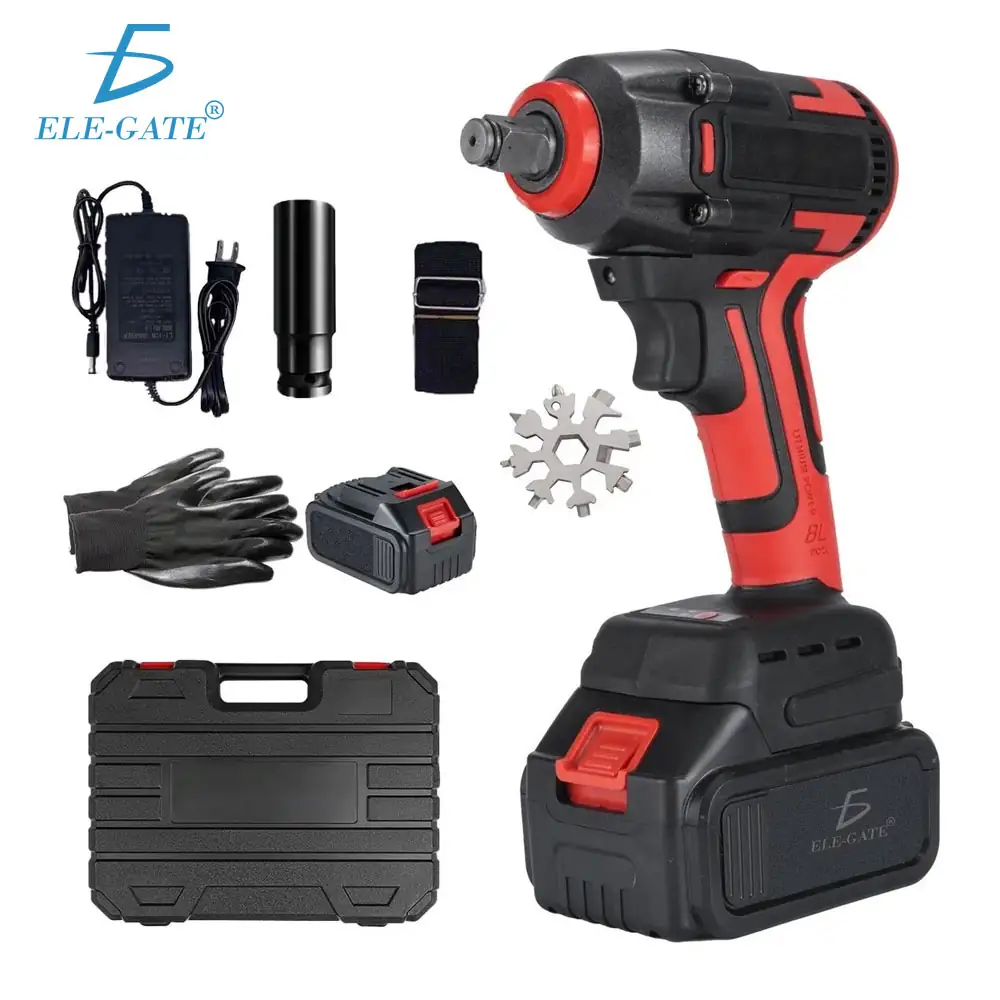 Kit Pistola Impacto Llave Inalámbrica Batería 