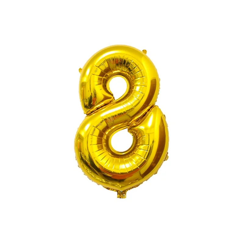 Globo de número dorado 16"