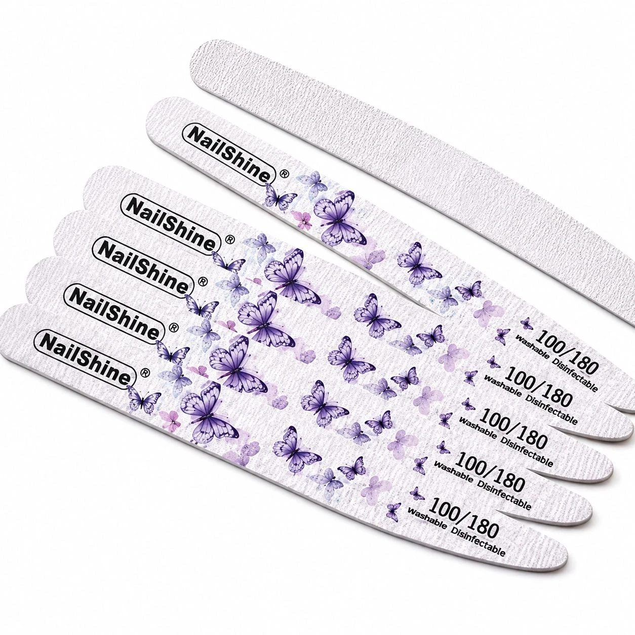 lumera beuty lima para acrlico 100-180 mariposa morada