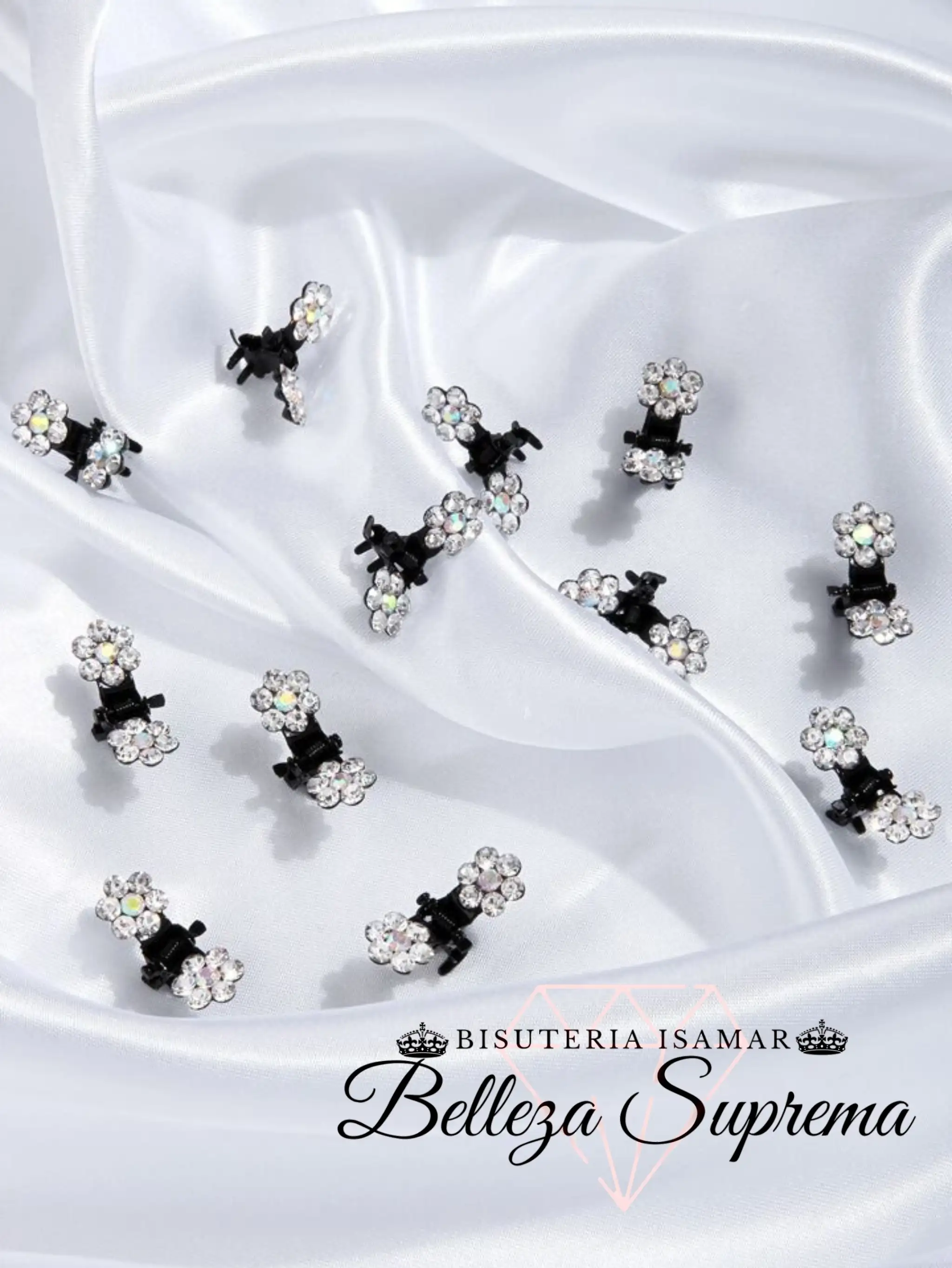 PIRAÑAS NEGRAS CON PEDRERIA BLANCA 3