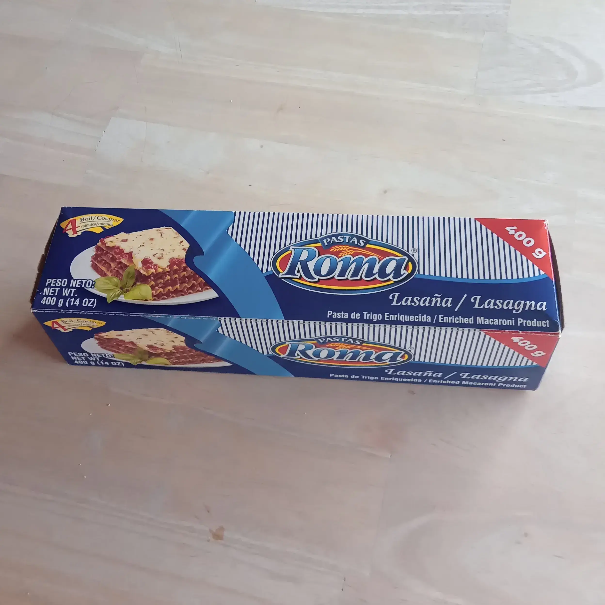 Pasta Roma Lasaña 400 g