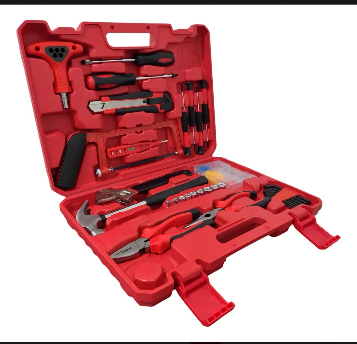Set Herramientas 93 Piezas + Maletin Kit Completo Color Rojo