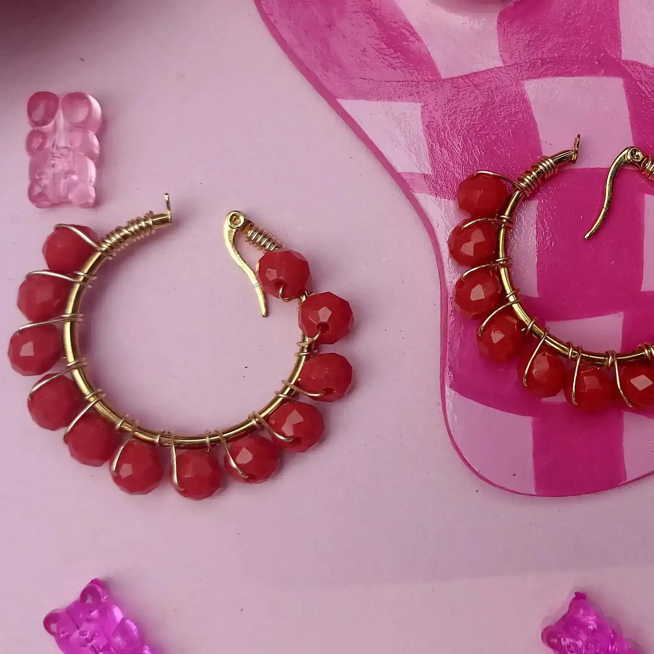 Argollas con cristal